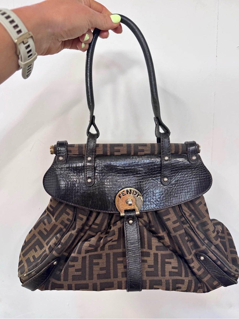 FENDI ZUCCA FF MAAGIC VINTAGE HANDBAG